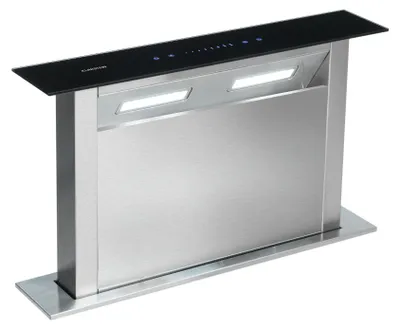 Produktbild von Klarstein Downdraft-Dunstabzugshaube, Versenkbare Abzugshaube, Leise Dunstabzugshauben mit Filter, Dunstabzugshaube 60cm, Umluft/Abluft Dunsthaube mit 4 Stufen, Dunstabzug 430 m³/h Luftstrom