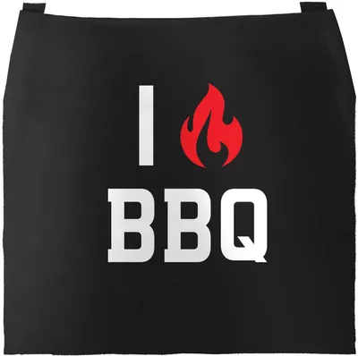 Produktbild von Grill-Schürze für Männer I love BBQ Barbeque Grillen Baumwoll-Schürze Moonworks® schwarz unisize