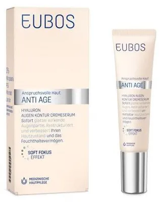 Produktbild von EUBOS SENSITIVE Hyaluron Augen Kontur CremeSerum