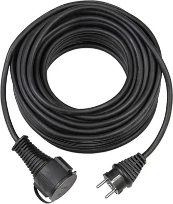 Produktbild von Brennenstuhl Qualitäts-Gummi-Verlängerungskabel IP44 10m schwarz H05RR-F 3G1,5, 1161450