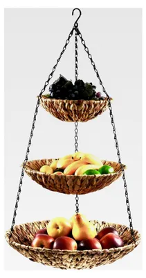 Produktbild von Hänge-Etagere aus Wasserhyazinthe mit 3 Etagen
