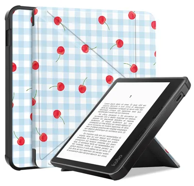 Immagine prodotto di Libreria pieghevole imoshion Design per Kobo Libra Colour - Cherry Check