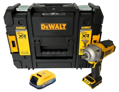 Zdjęcie produktu dla Akumulatorowy klucz udarowy DeWalt DCF 891 NT 18 V 1084 Nm 1/2" bezszczotkowy + 1x akumulator Powerstack 1,7 Ah + TSTAK - bez ładowarki
