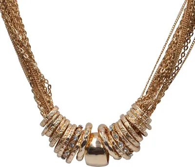 Produktbild von Steuer Modeschmuck Kette Metall 54cm silber Glasstein 445050137
