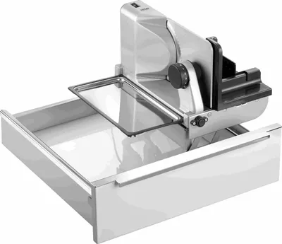 Obrázek produktu pro Vestavný univerzální kráječ Ritter AES 62 SR, kovové pouzdro, 65 W, šířka řezu 1 - 14 mm, bezpečnostní moment a plynulý spínač