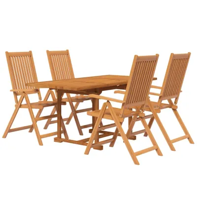 Produktbild von vidaXL 5-tlg. Garten-Essgruppe Massivholz Akazie 120-170 cm