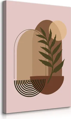 Produktbild von Muralo Leinwandbild Canvas BOHO Eicheln Blätter Abstraktion für Esszimmer Br. 80cm x Hö. 120cm