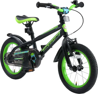 Produktbild von BIKESTAR Kinder Fahrrad ab 4 Jahre | 14 Zoll Urban Jungle | Schwarz & Grün