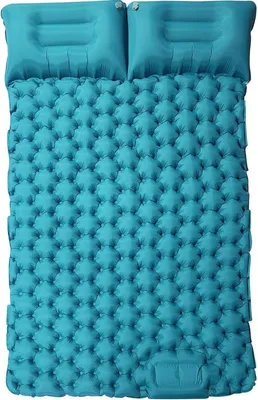 Obrázok produktu pre Kempingový matrac 2 osoby, ultralight dvojitý nafukovací matrac s nožnou pumpou a vankúšom, pre hiking