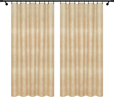 Produktbild von Fertigvorhänge mit Kräuselband 140x240 cm 2 Stücke Leinenmuster beige Vorhänge für Wohnzimmer