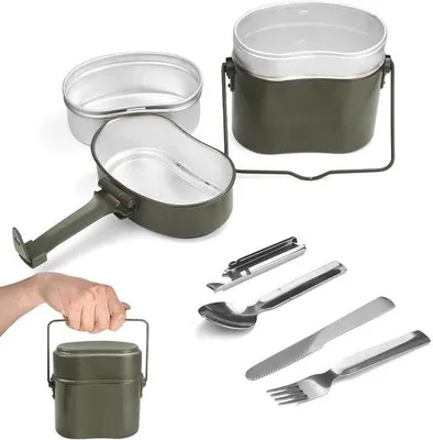 Productafbeelding van Essgeschirr set Hitzebeständig Camping Kochgeschirr Outdoor alu Kochgeschirr