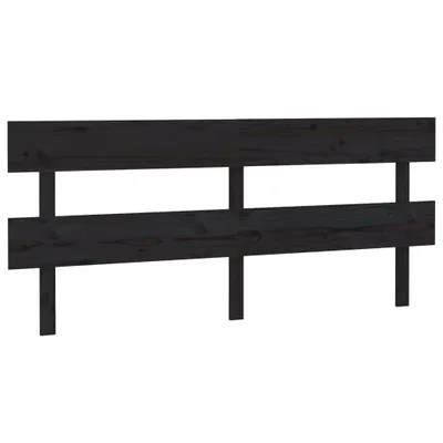 Immagine prodotto di vidaXL Testiera nera 204x3x81 cm in legno di pino massiccio