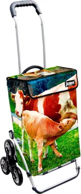 Produktbild von James Einkaufstrolley - MUKULI - stabiler Einkaufswagen mit individuellem Design - einfarbig: grün in Ausführung: Royal-Treppensteiger
