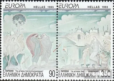Produktbild von Briefmarken Griechenland 1993 Mi 1829A-1830A Paar (kompl.Ausg.) postfrisch Zeitgenössische Kunst