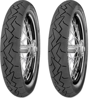 Productafbeelding van Een set CONTINENTAL banden: 100/90-19 57V en 110/90-18 61V, model CLASSIC ATTACK