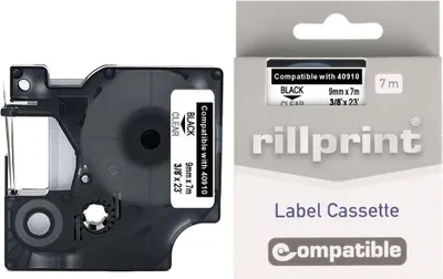 Image de rillprint cassette de ruban noir/transparent 9 mm x 7 m