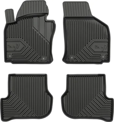 Produktbild von Fußmatten Gummimatten No.77 für VW Golf mk6 2008-2016 TPE Gummi Schwarz 4 tlg