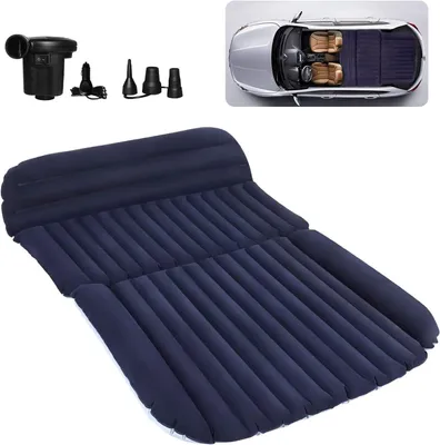 Produktbild von Qdh SUV -Auto aufblasbare Luftmatratze dickes Bett Rücksitz Travel Camping Outdoor -Aktivitäten, schwarz