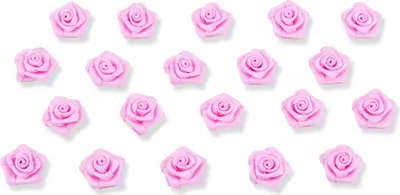 Satinrosen 15mm zum Basteln & Aufnähen 20 Stück Rosa