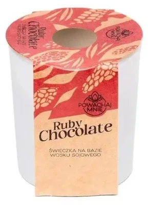 Zdjęcie produktu dla Świeczka sojowa Powąchaj mnie Ruby Chocolate biała - Pavoncella