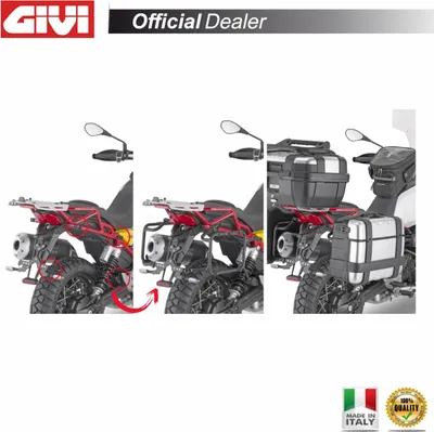 Produktbild von GiVi Seitenkoffer-Träger ONE-FIT abnehmbar Monokey kompatibel mit Moto Guzzi V85 TT