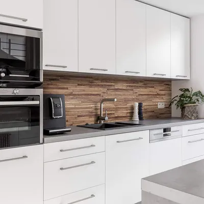 Produktbild von Dedeco Küchenrückwand Motiv: Holz V1, 5mm Hartschaum Kunststoffplatte PVC als Spritzschutz Küchenwand Wandschutz wasserfest, inkl. UV-Lack matt, alle Untergründe, 220 x 60 cm