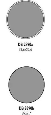Productafbeelding van REMBLOKKEN KH155 voor YAMAHA YFS 200 BLASTER '91-02, achter - vervangt DB2890MX-D en DB2890QD-D