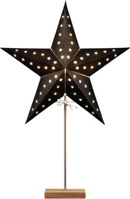 Produktbild von Stern stehend in schwarz - ca. 69 x 46 cm - mit Netzstecker