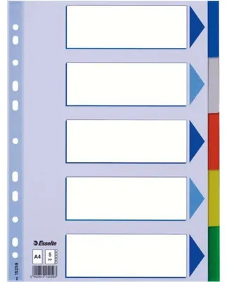 Produktbild von Esselte A4 Farbige Trennblätter für Ordner