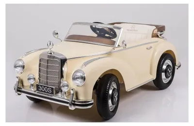 Produktbild von Elektro Kinderfahrzeug – Kinderauto „Mercedes 300S“ Oldtimer – lizenziert – 12V7AH – 2,4Ghz, MP3, Ledersitz+EVA