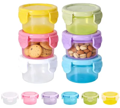 Produktbild von 12 Stück Mini Frischhaltedosen mit Deckel - Ideal für Snacks und Babynahrung