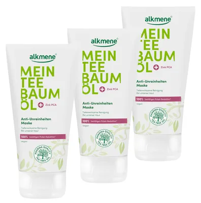 Produktbild von Alkmene Teebaumöl Maske 3er Pack
