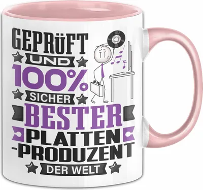 Produktbild von Plattenproduzent Geschenk Lustiger Spruch für Plattenproduzent Geschenkidee Bester Plattenproduzent Der Welt (Rosa)