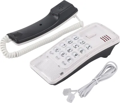 Obrázek produktu pro Nástěnný pevný telefon bez identifikace volajícího Domácí telefon pro hotelovou rodinu (bílý)