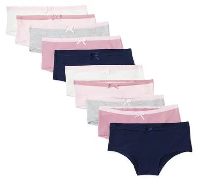 Produktbild von A. Essentials Mädchen Hipster-Unterhosen aus Baumwoll-Jersey, 10er Pack, Neutral