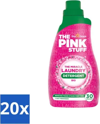Produktbild von The Pink Stuff -Waschgel – Waschmittel – – 30 Wäschen – 960 ml - Vorteilspack - 20 Stücke