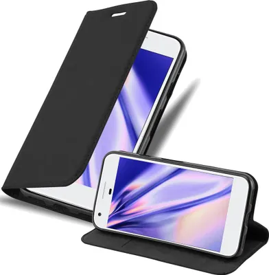 Obrázek produktu pro Cadorabo Case for Google PIXEL Protective Case in Black Pouzdro na mobilní telefon s magnetickým zavíráním