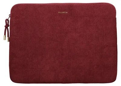 Immagine prodotto di Custodia in velluto a coste per laptop Selencia, dimensioni 13-14 pollici - Custodia per laptop - Bordo scuro