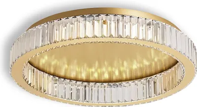 Zdjęcie produktu dla Lampa Kryształowa Plafon App1724-C 60Cm Złota Szczotkowana