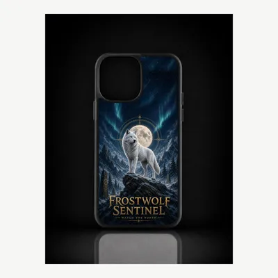 Immagine prodotto di Custodia per iPhone 13 Pro, cover protettiva per cellulare con motivo Frostwolf – LUNØIR ©