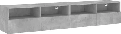 Produktbild von vidaXL TV-Wandschränke 2 Stk. Betongrau 80x30x30 cm Holzwerkstoff