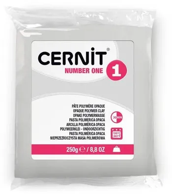 Produktbild von Cernit Polymer Clay N°1 Polymer-Ton White Opaque 250 g