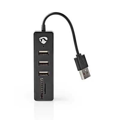 Image de Hub USB | USB A mâle | USB-A femelle | 3 ports | Alimentation USB | SD et MicroSD / 3 ports USB
