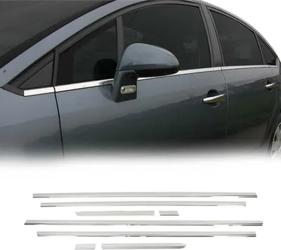 Obrázek produktu pro Okenní lišty pro Citroen C4 2006-2013 notchback z nerezové oceli 8ks
