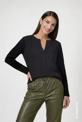 Produktbild von MONARI Bluse schwarz Größe 36, KI-generiertes Bild