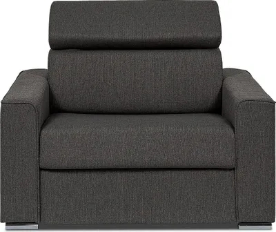 Produktbild von Express-Klappsessel mit grauem Bezug – Liegefläche 70 cm – Matratze 14 cm – VIZIR