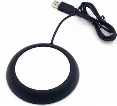 Produktbild von Kaffeetassenwärmer für den Schreibtisch mit automatischer Abschaltung und USB-Anschluss, elektrischer Getränkewärmer für Kaffee, Kakao, Tee und Milch,Matte black