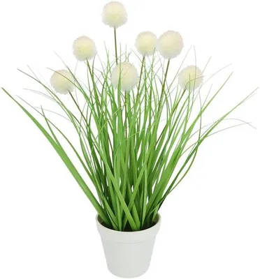 Immagine prodotto di Erba sintetica in vaso, erba sintetica ornamentale, piante artificiali, erba decorativa, erba sintetica verde, composizione di erba sintetica