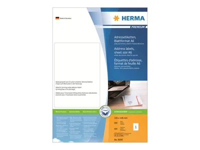 Obrázok produktu pre HERMA 8689, Biela, Papája, Laserový, Matte, Permanentný, Zaoblený obdĺžnik