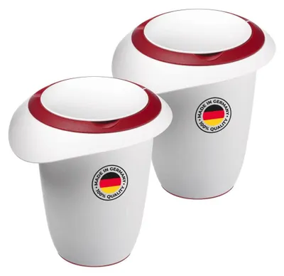 Immagine prodotto di Westmark Quirltöpfe 2er Set mit zweigeteiltem Deckel, 1 L, Rot, 315122E3